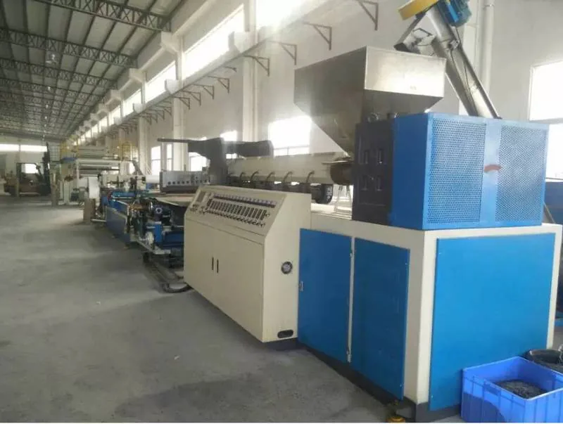 Plastic extrusion line